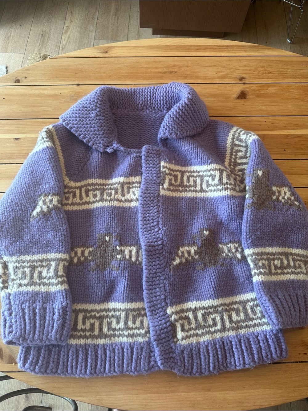 Vintage cowichan style knit